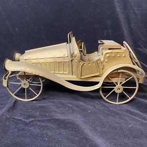 GUC Vintage Gold Tone Metal Car Model Non-Working Music Box